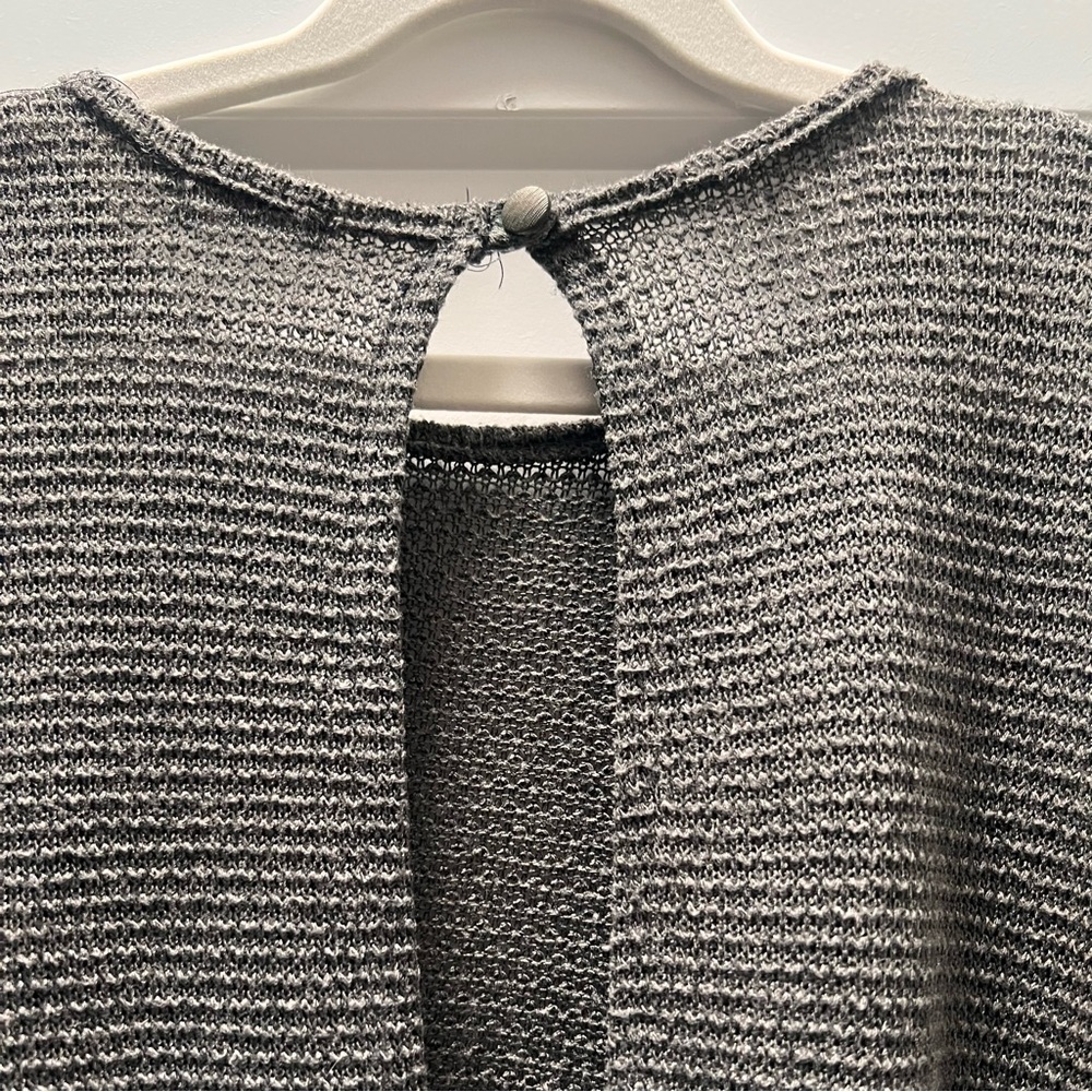Gray Ruffled Hem Sweater - Picture 2 of 2